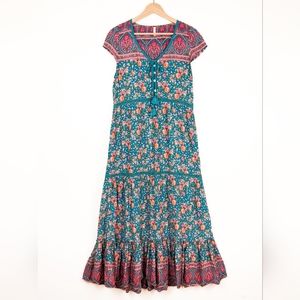 EUC Tulle and Batiste Lily Cap Sleeve Maxi, Altered